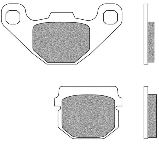 Bremsbeläge vorne organische Version Typ FD.0085 für CPI, Kawasaki KMX, Peugeot, PGO, TGB, Suzuki Ya (700085)