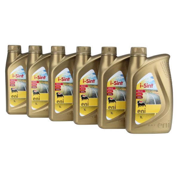 6x 1 Liter Agip Eni i-Sint 10W-40, Motoröl 4 Takt synthetisch (10173906)