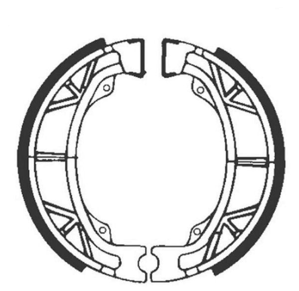 Bremsbacken für Trommelbremse EBC mit Federn Typ H303G Grooved (681133)