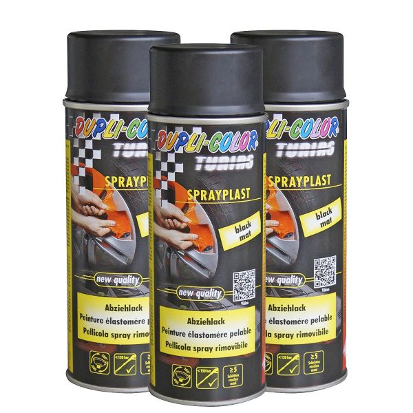 Duplicolor Sprayplast - Sprühfolie schwarz matt 3x 400 ml. (DU3880333_23112708243027)