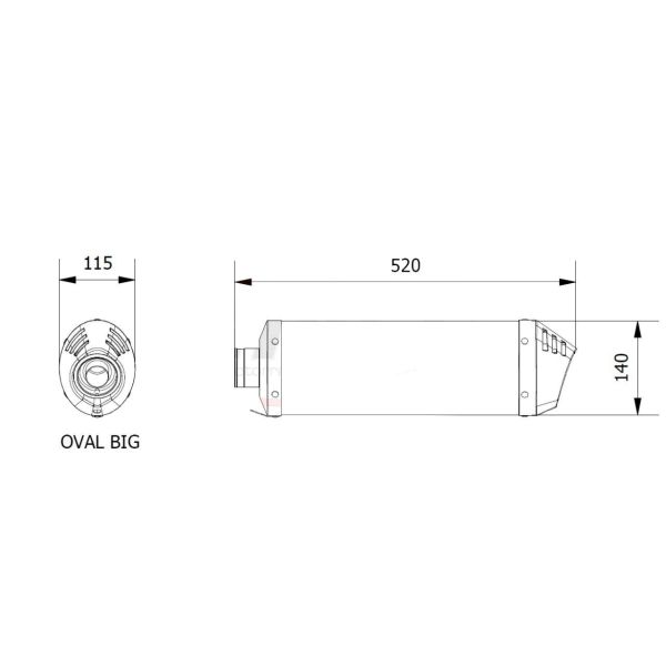 Mivv SPORT Schalldämpfer OVAL SLIP-ON Titan Cap für SUZUKI GSF 650 BANDIT BJ 2007 > 2015 (S.030.LNC)