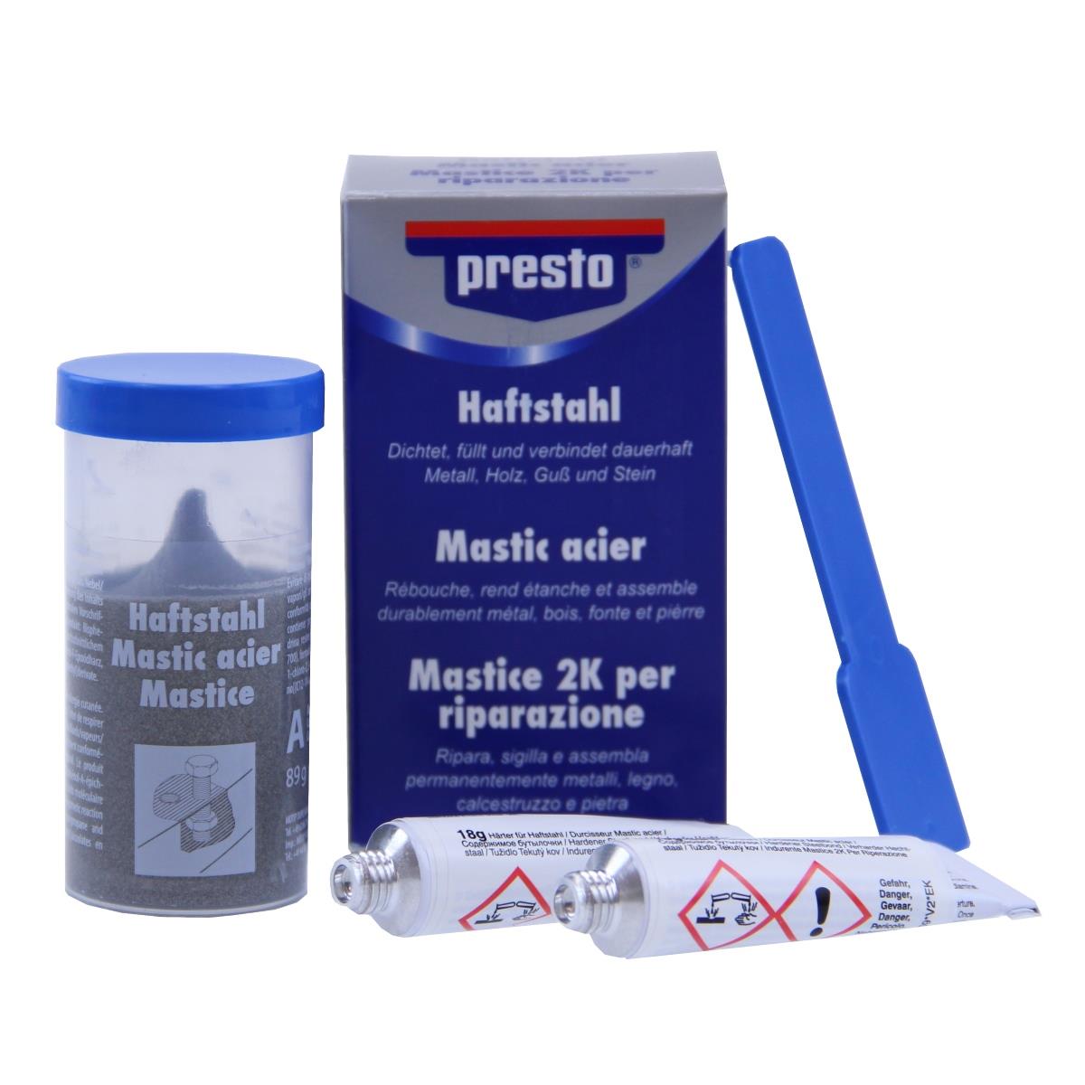 Presto Haftstahl Metallkleber (Flüssig Alu) 125g, Kleben & Dichten, Wartung, Öle & Chemie