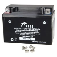 Kage Gel Batterie 12V/9AH 140A KG9A YTX9-BS, Plus links, Minus rechts (165975) Kage Gel Batterie 12V/9AH 140A KG9A YTX9-BS, Plus links, Minus rechts (165975)