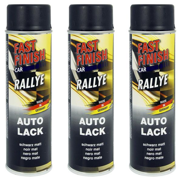 FastFinish Fast Finish Rallye Lack schwarz matt 3x 500 ml. (FF2928283_23071013561316)