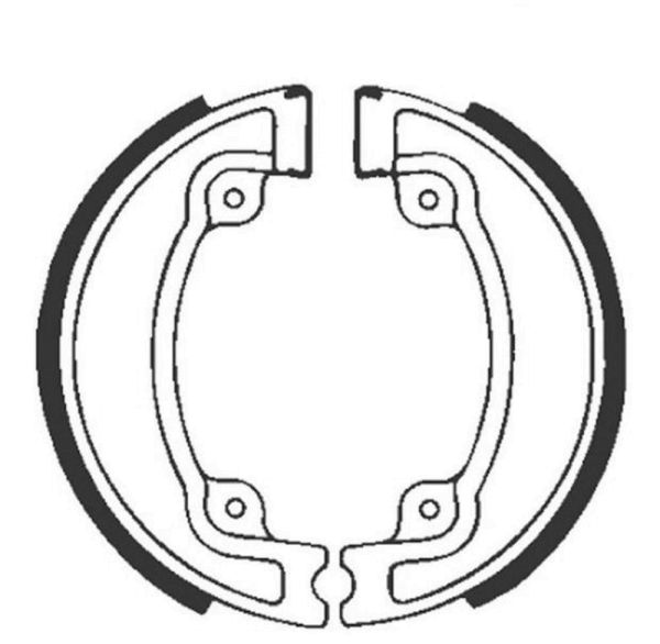 Bremsbacken für Trommelbremse EBC mit Federn Typ H330G Grooved (681080)