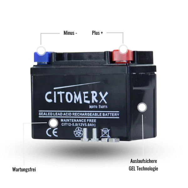 Rollerbatterie 12V 5AH für REX Motorroller Rollerbatterie 12V 5AH für REX Motorroller