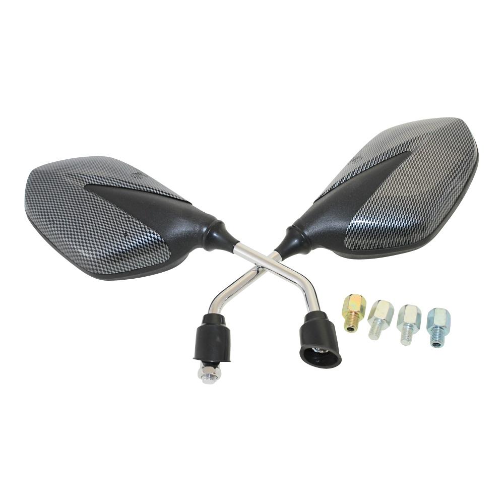 Spiegel Set Flip carbon Motorrad Quad ATV Universal Spiegel M8 M10, Lenkerendenspiegel, Spiegel, Anbauteile, Universalteile