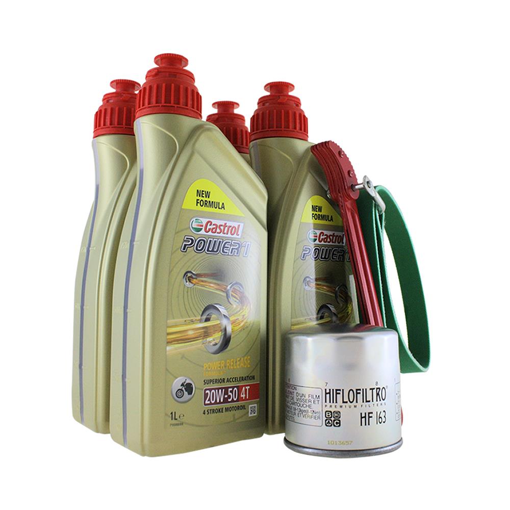 Öl Wechselset 4 Liter Castrol SAE 20W-50 Act evo 4T mineralisch 