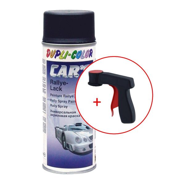 Dupli-Color Car's Rallye Lack Lackspray schwarz seidenmatt 400 ml. + 1 Spraydosen Handgriff (DU652240s731)