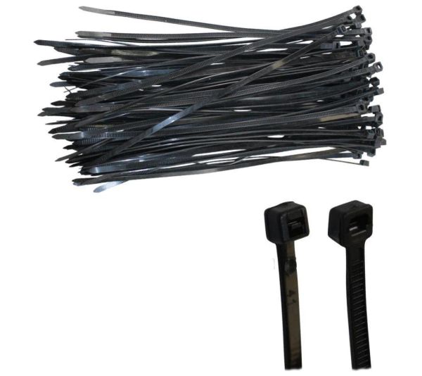 500x Kabelbinder 100-200mm Zugkraft 8-18kg UV-stabil schwarz (165610)