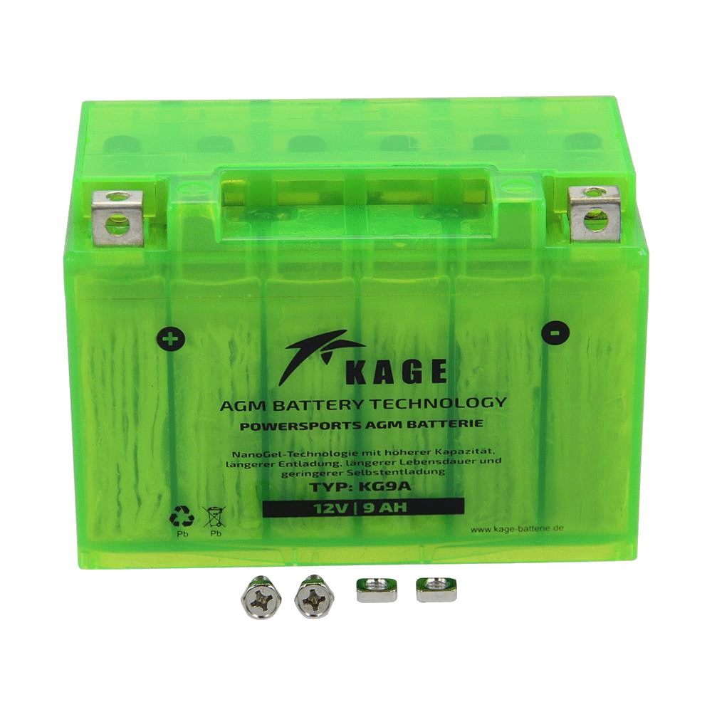 12V YTX9-BS 9Ah AGM Motorradbatterie Motorrad Roller Batterie Akku CTX9-BS  50812