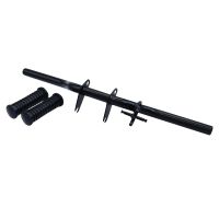 Fußrastenträger Tragrohr schwarz (ohne Halteplatte Seitenständer) +Fußrastengummi quergerippt Simson S50 S51 S53 S70 S83 (102635)