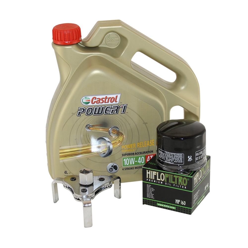 Öl Wechselset 4 Liter Castrol SAE 10W-40 Power 1 4T inkl. Ölfilter 