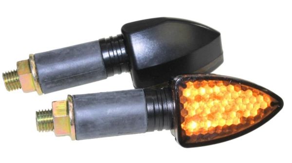 Motorrad Mini Blinker LED Elight schwarz getönt E-geprüft (163721)