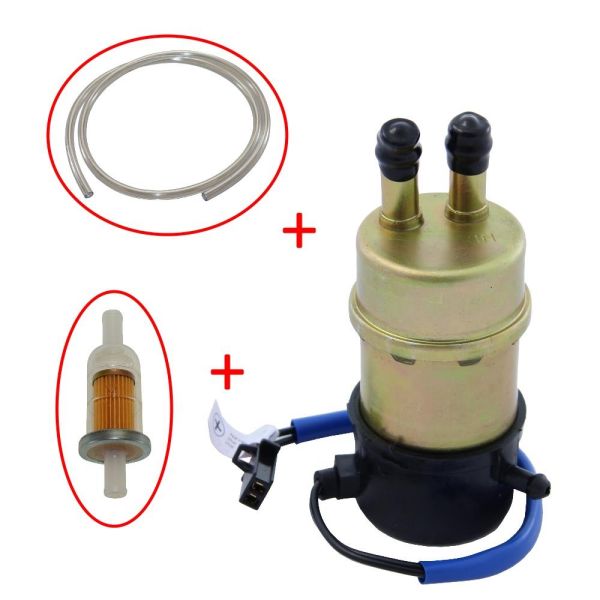 Benzinpumpe + Filter + Schlauch 10mm Kraftstoffpumpe 12V gerade Anschlüsse, Benzin-, Unterdruck- & Ölschläuche, Pumpen, Kühlung & Schläuche, Motorrad Motorteile, Motorradteile