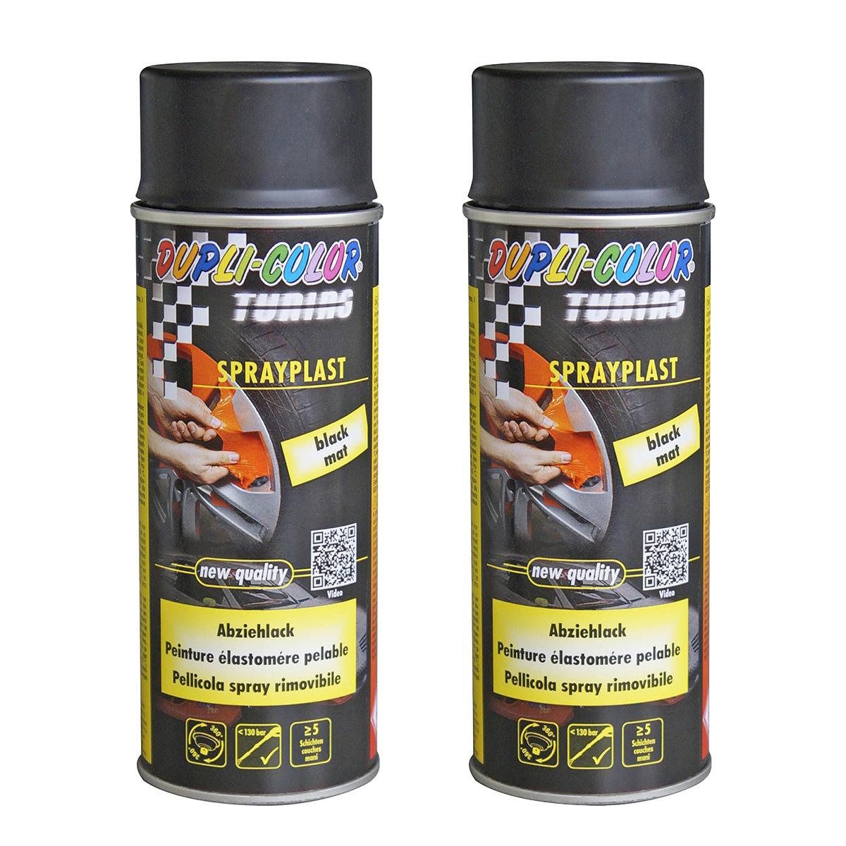 Duplicolor Sprayplast - Sprühfolie schwarz matt 2x 400 ml., Farben & Lacke, Lackierbedarf, Wartung, Öle & Chemie