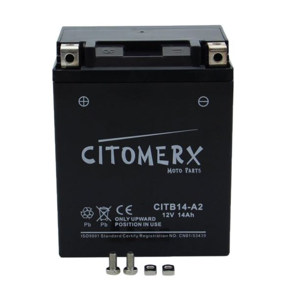 Gel-Batterie CIT YB14-A2, 12 V 14 Ah, Pluspol links, DIN 51412, 12 Volt  Gelbatterien, Gelbatterien, Batterien