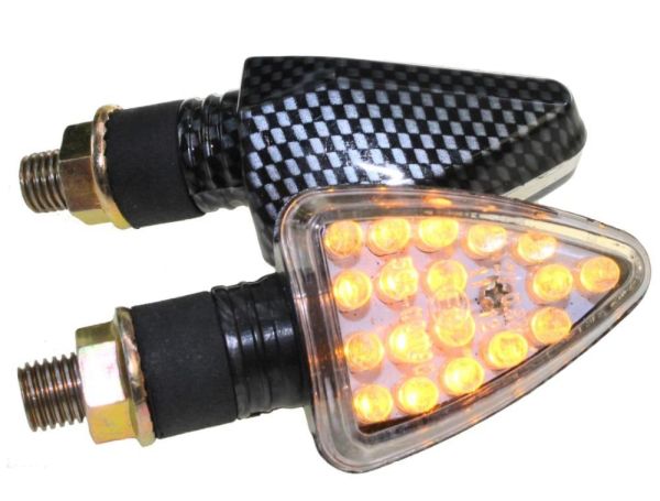 Motorrad LED Blinker Arrow carbon klar, LED Blinker