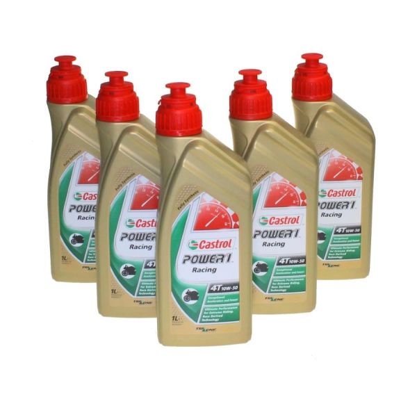 5 Liter Motoröl Castrol SAE 10W-50 Power 1 Racing 4T synthetisch (163795)