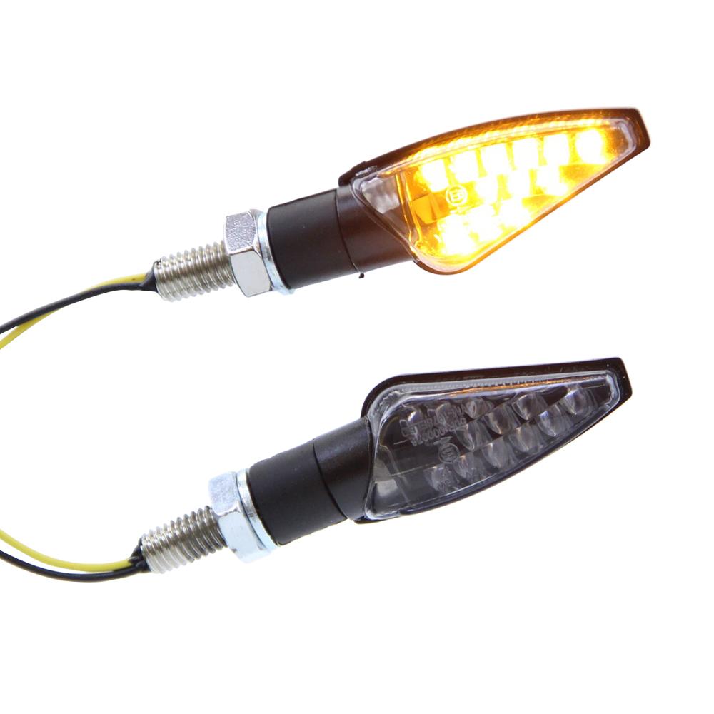 Motorrad LED Mini Blinker Toledo Teo schwarz getönt 4 Stück 2 Paar  e-geprüft, Blinker Set´s, Blinker