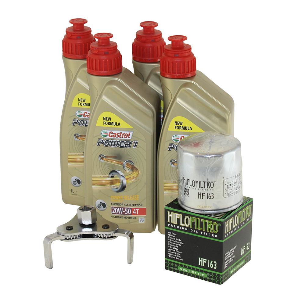Öl Wechselset 4 Liter Castrol SAE 20W-50 Act evo 4T mineralisch 
