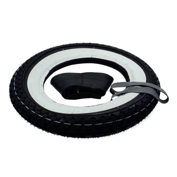 Weißwand Reifen Kenda K333 3.50-10 + Schlauch/Felgenband für Vespa PX Ape (166985s2)