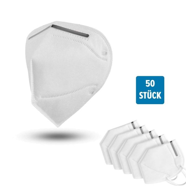 Feinstaubmaske Atemschutzmaske Mundschutz KN95 4-lagig - 50-er Pack. (16646050)