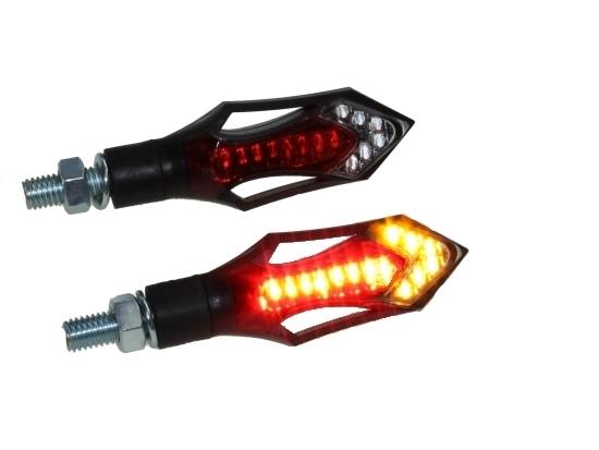 Motorrad LED Blinker/LED Rücklicht Kombination schwarz ...
