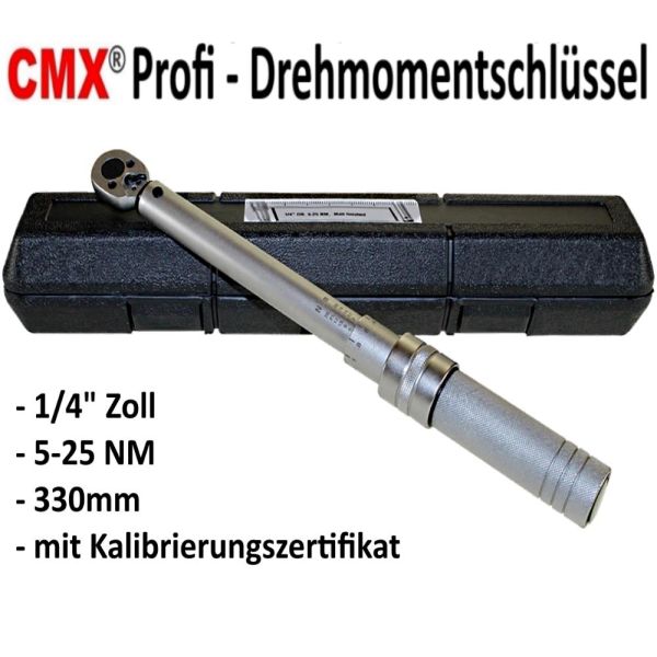 Drehmomentschlüssel 1/4 Zoll 5 x 25 Nm, 34,99