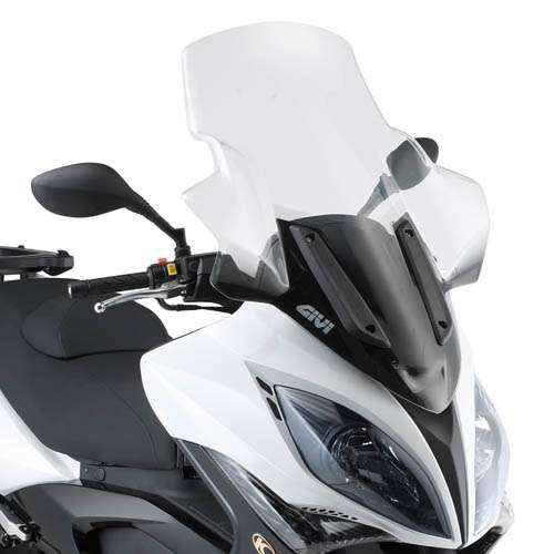 Givi Windschild D295STG transparent, 800 mm x 660 mm für Kymco Xciting R 300i-500i (09>14) mit ABE (D295STG)