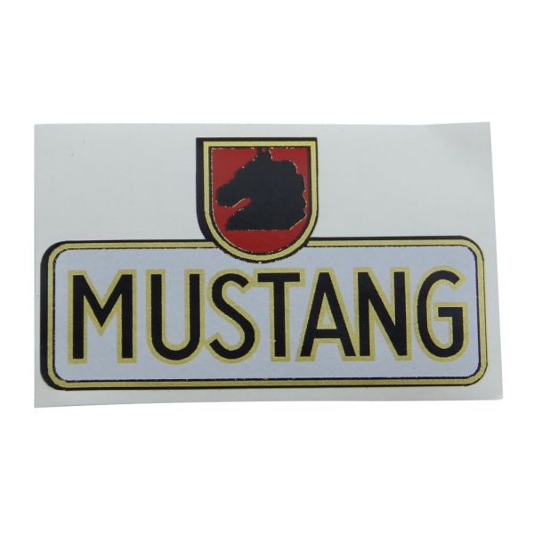 Aufkleber Schutzblech "Mustang" 58x35 mm für Mustang Cross Special B TT Super Mamba (187105)