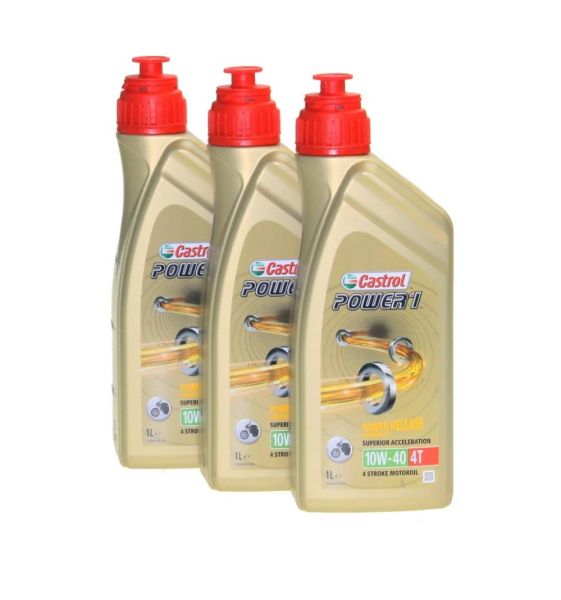 3 Liter Motoröl Castrol SAE 10W-40 Power 1 Racing 4T synthetisch (163805)