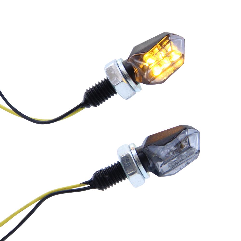 Motorrad LED Micro-Blinker schwarz getönt, LED turn signal, Turn signal, Lighting, Universal spare parts
