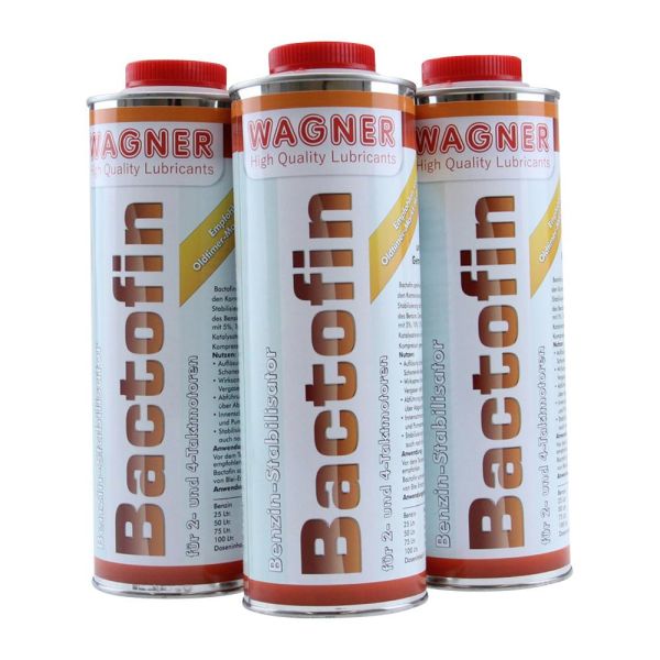 3x1 Liter Wagner Bactofin Benzinstabilisator Tankrostschutz für 2- und 4-Takter (20000400013)