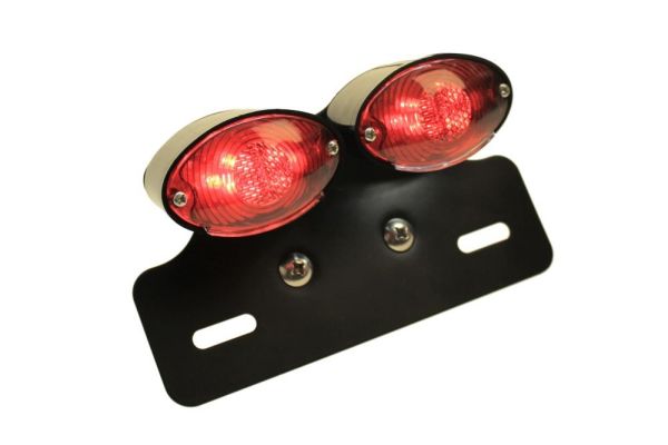 Zwillings- Rücklicht Bremslicht LED Rot Nummernschildbeleuchtung Kennzeichen  Leuchte schwarz für Mot, Kennzeichenbeleuchtung, Kennzeichenbeleuchtung, Roller  Beleuchtung, Rollerteile