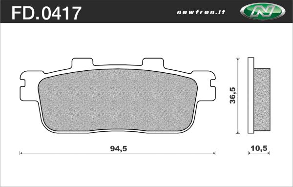 Bremsbeläge NewFren Typ FD.0417 (1 Satz a 2 Stück) (700417)