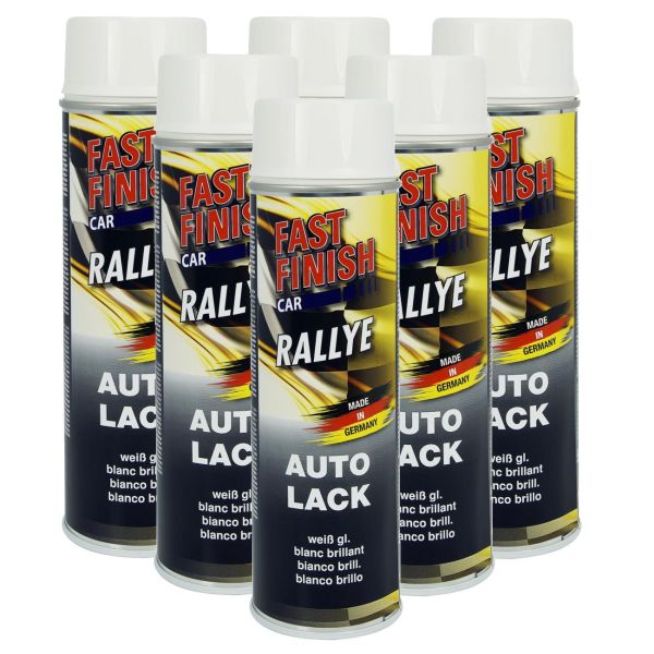 FastFinish Fast Finish Rallye Lack weiß glänzend 6x 500 ml. (FF2959046_23042109021502)