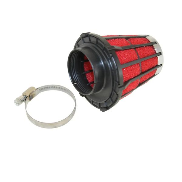 Malossi Rennluftfilter E5 30°, 44mm für Mikuni VM 24-28 schwarz rot (452147)