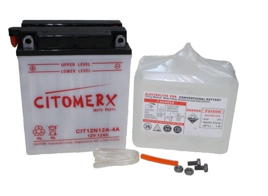 Gel-Batterie CIT YB12A-A, 12 V 12 Ah, Pluspol links, DIN 51211 (160845)